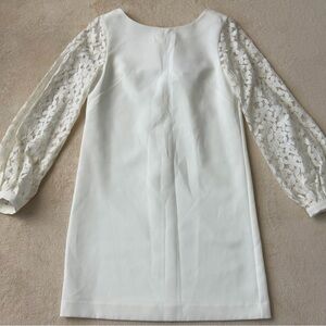 Milly Minis Cream Dress with Lace Detail